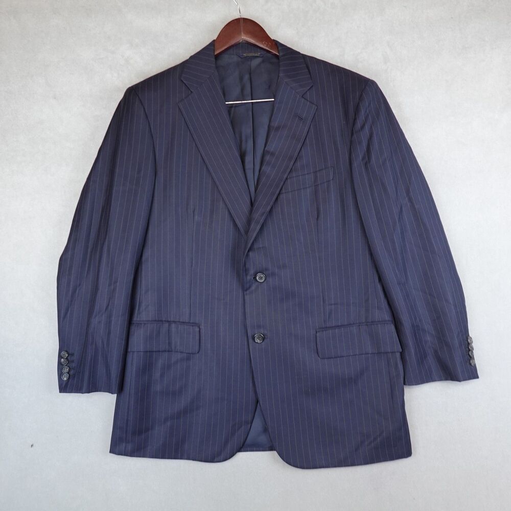 Brooks Brothers Blazer 41R Golden Fleece Wool Jacket Pinstripe Made In USA